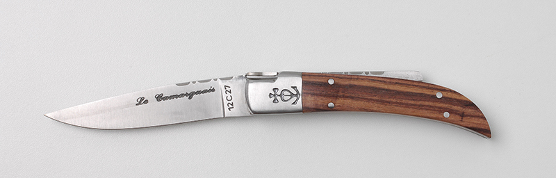 Vente en ligne couteau traditionnel Le Camarguais Trident forgé N°10 - Palissandre