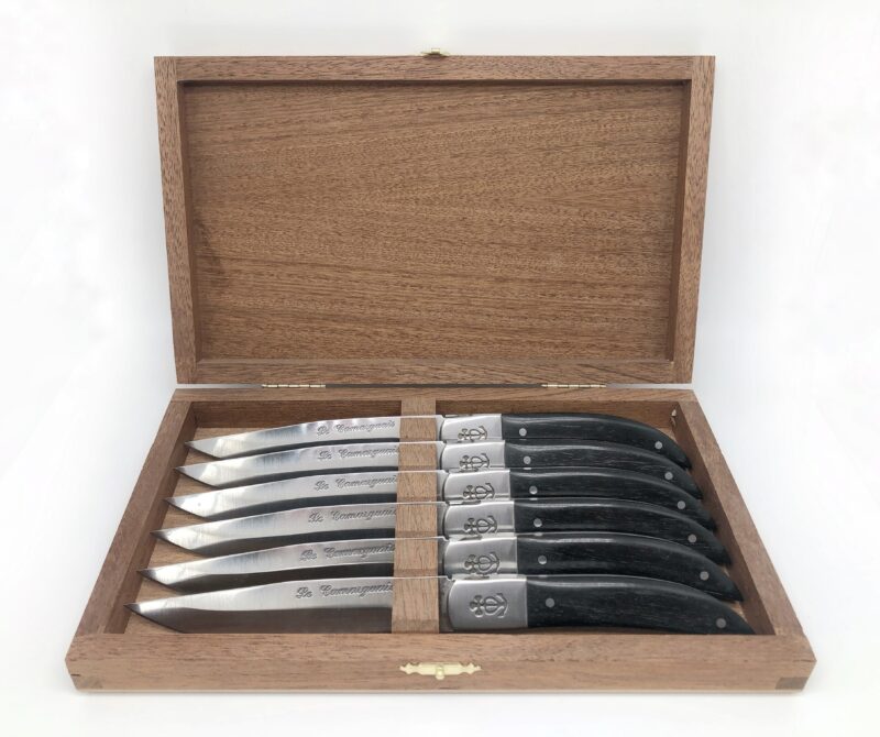 Coffret de table 6 Couteaux Le Camarguais - Bois d'Ébène 100% Français