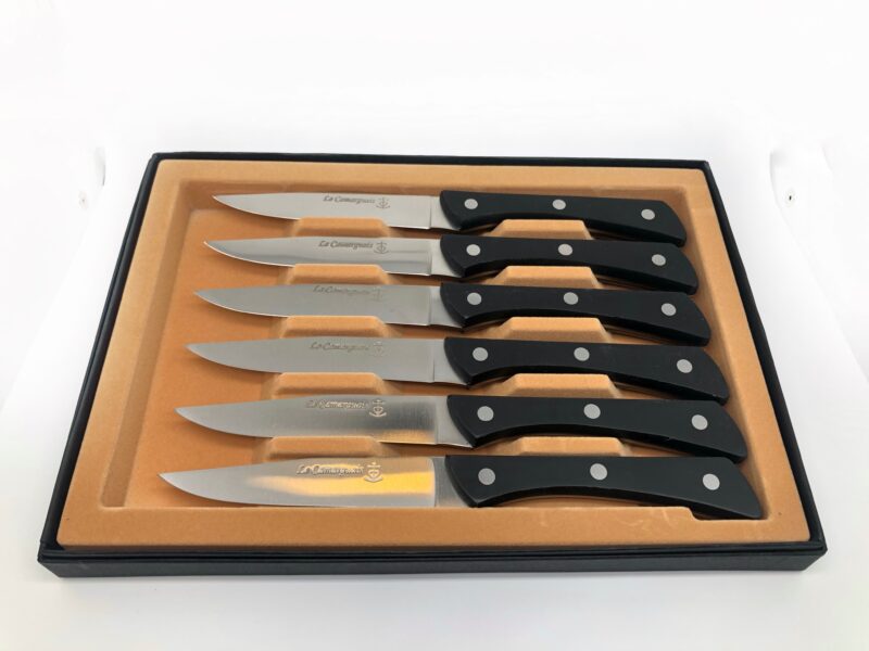 Coffret de table 6 Couteaux résine - Noir 100% Français