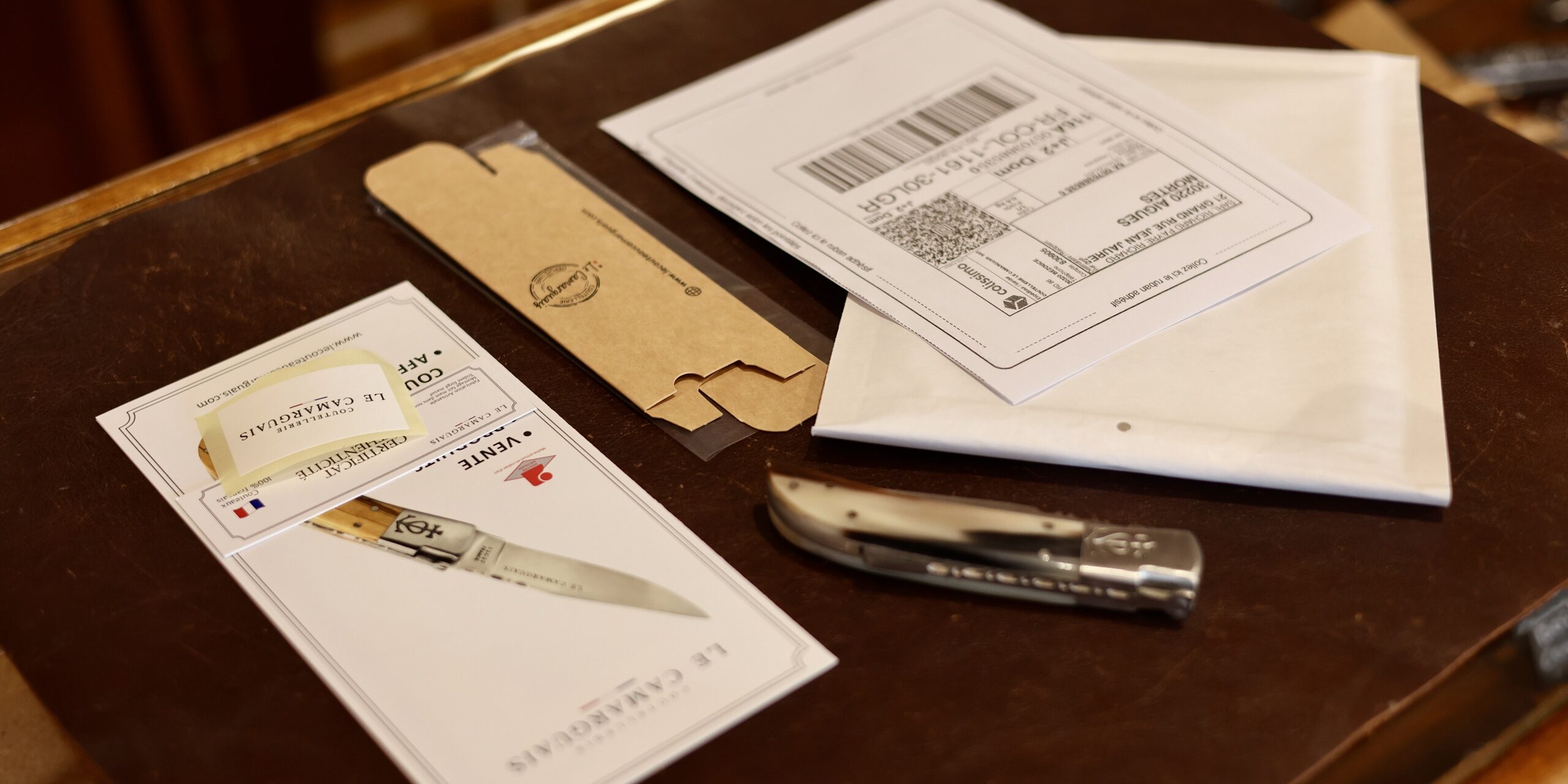 Expédition Coutellerie le Camarguais envoi rapide et soignée