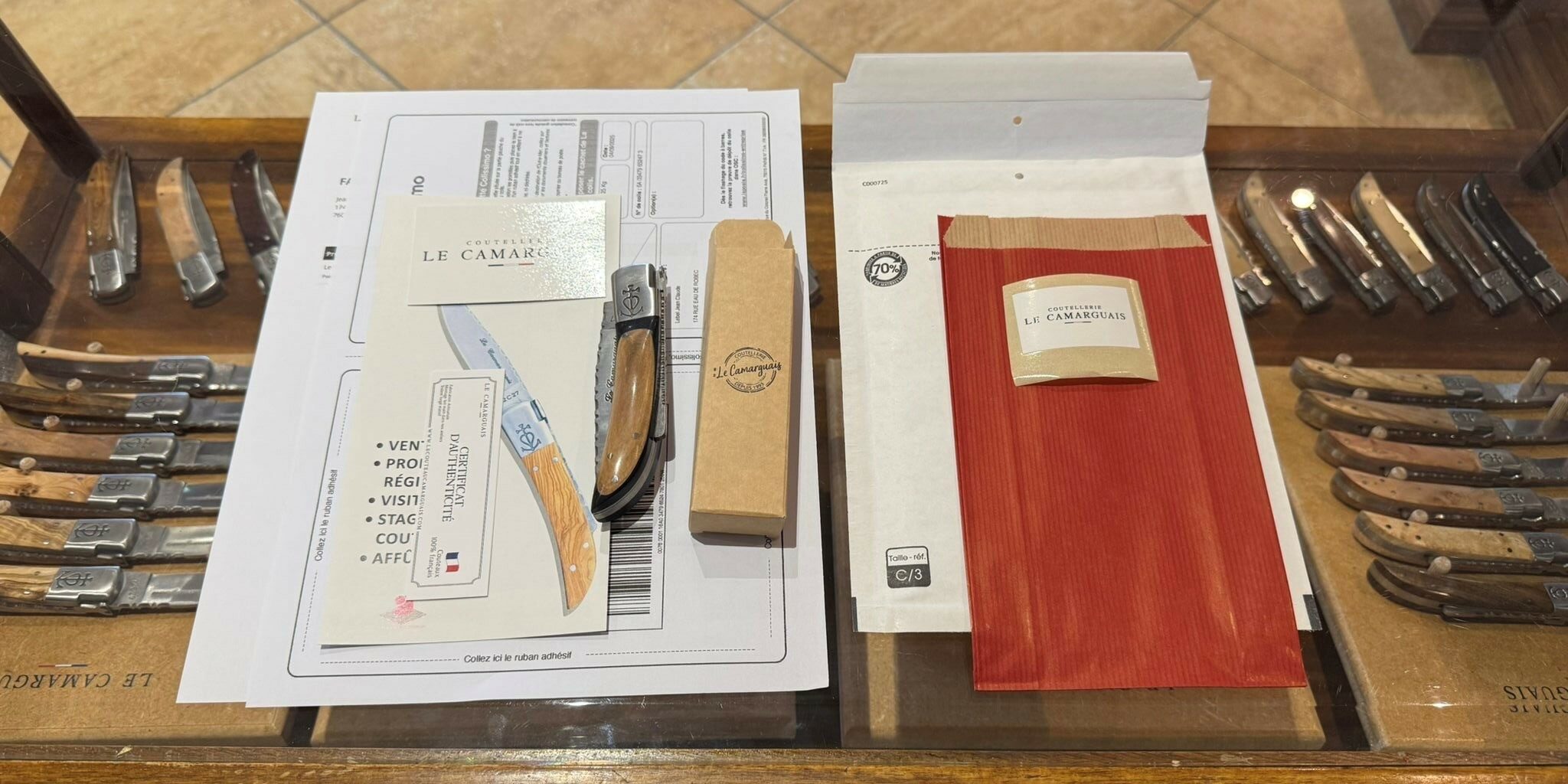 Expédition rapide et soignée à la coutellerie Le Camarguais