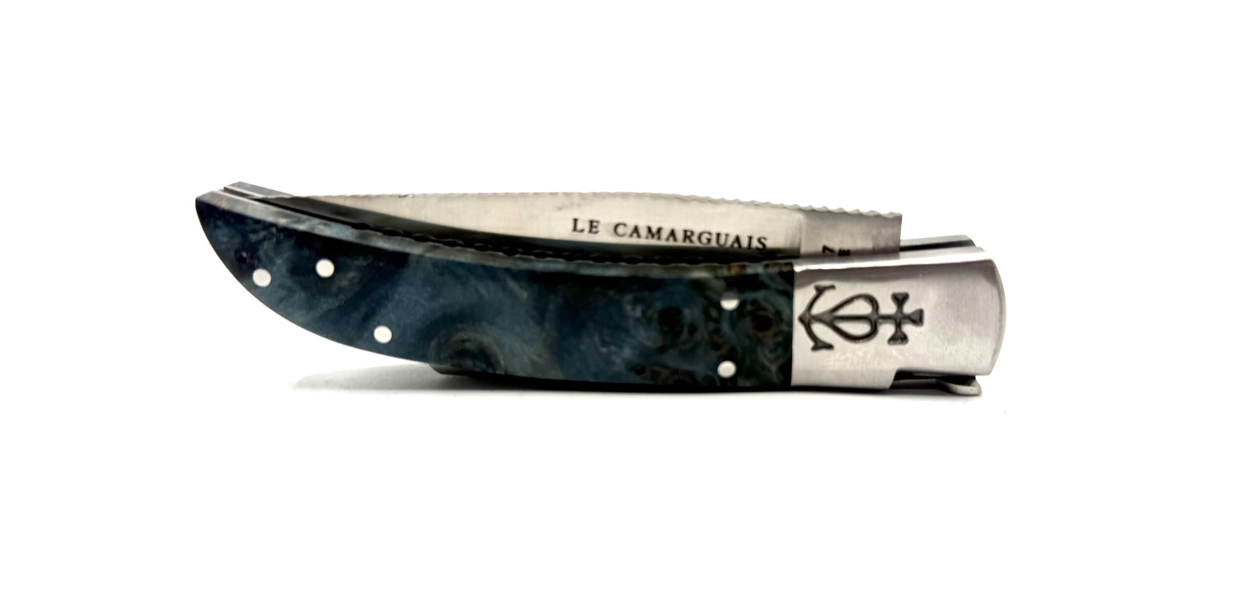 Le Camarguais forgé ciselé n°12 - Peuplier stabilisé Bleu