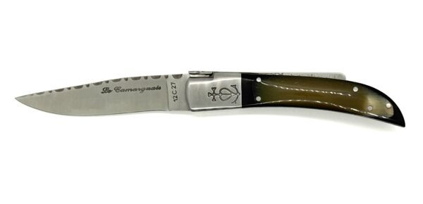 Le Camarguais n°12 Ciselé Ventru Ébène & Corne de Toro