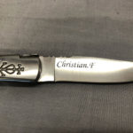 Vente en ligne couteau traditionnel Le Camarguais trident forgé n°10 - Bouleau