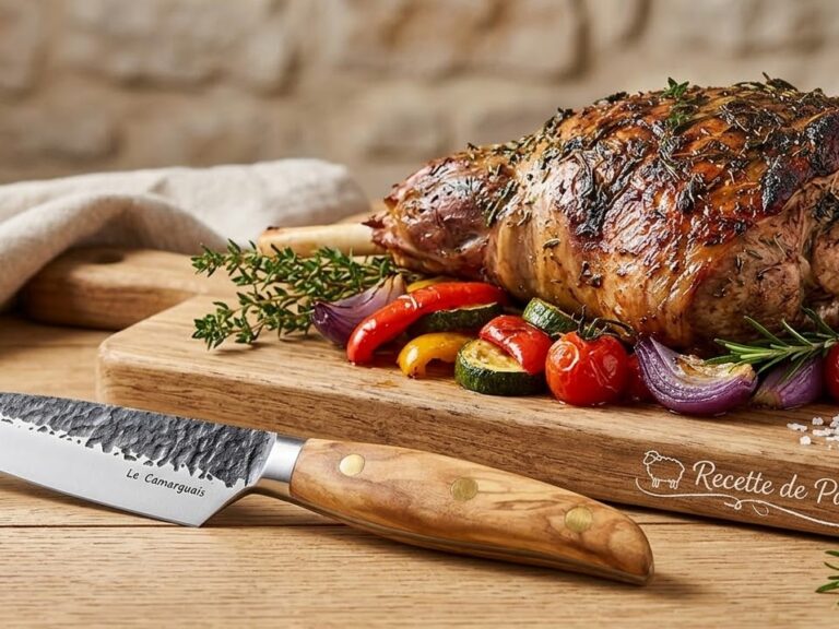 Gigot d’agneau rôti aux herbes de garrigue et légumes du soleil Gigot d’agneau rôti aux herbes de garrigue et légumes du soleil